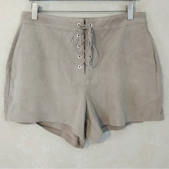 Rag & Bone Stone Suede Lace Up Leather Shorts women’s size 30 - Picture 6 of 9